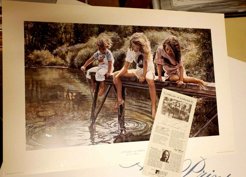 Steve Hanks Signed and Numbered Limited Edition Lithograph: "A World for Our Children"