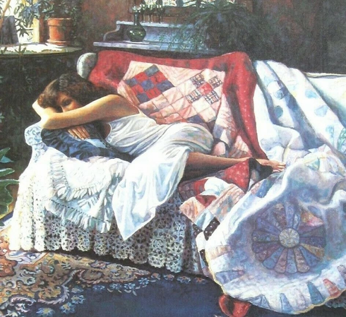 Steve Hanks Signed and Numbered Limited Edition Lithograph: "Blue Morning" Steve Hanks Signed and Numbered Limited Edition Lithograph: "Blue Morning"