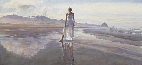Steve Hanks Signed and Numbered Limited Edition Lithograph: "Finding Yourself In The World" Steve Hanks Signed and Numbered Limited Edition Lithograph: "Finding Yourself In The World"