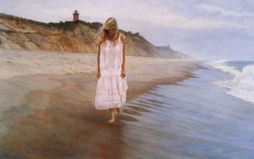 Steve Hanks Signed and Numbered Limited Edition Lithograph: "Gathering Thoughts"