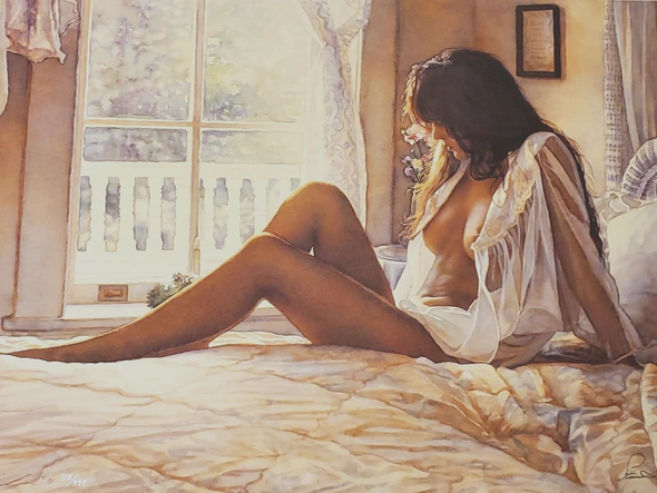 Steve Hanks Signed and Numbered Limited Edition Lithograph: "Her Side"