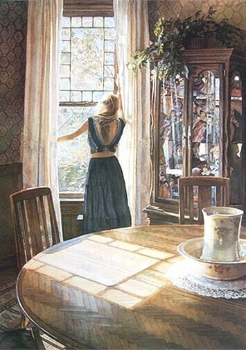 Steve Hanks Signed and Numbered Limited Edition Lithograph: "Inside Looking Out"