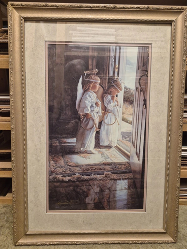 Steve Hanks Signed and Numbered Limited Edition Lithograph: "Little Angels" Steve Hanks Signed and Numbered Limited Edition Lithograph: "Little Angels"