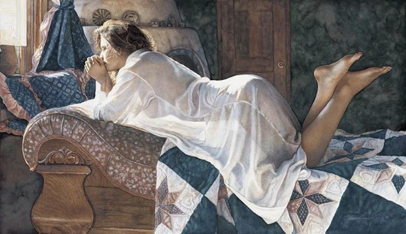 Steve Hanks Signed and Numbered Limited Edition Lithograph: "Matters Of The Heart"