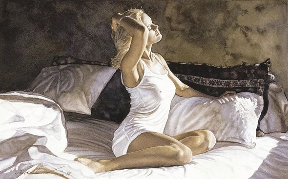 Steve Hanks Signed and Numbered Limited Edition  Lithograph: "Seeking The Light"