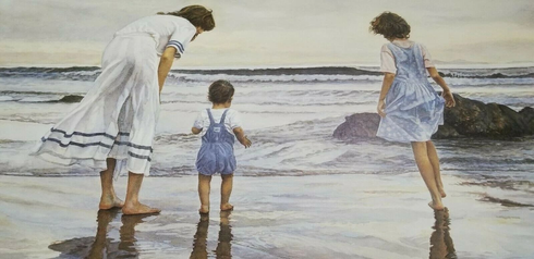 Steve Hanks Signed and Numbered Limited Edition Lithograph: "Silver Strand" Steve Hanks Signed and Numbered Limited Edition Lithograph: "Silver Strand"