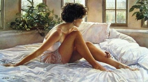 Steve Hanks Signed and Numbered Limited Edition Lithograph: "Southwestern Bedroom"