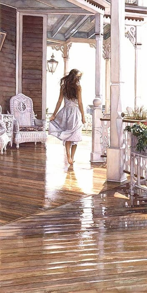 Steve Hanks Signed and Numbered Limited Edition Lithograph: "Sunshine After the Rain"