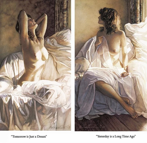 Steve Hanks Signed and Numbered Limited Edition Lithograph: "Yesterday and Tomorrow" Steve Hanks Signed and Numbered Limited Edition Lithograph: "Yesterday and Tomorrow"