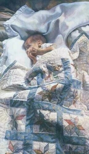 Steve Hanks Signed Limited Edition Lithograph: "Crib Quilt"