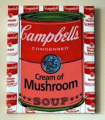 Steve Kaufman Limited Edition Silkscreen on Canvas:"Campbell's Soup Cream of Mushroom"