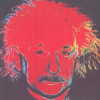 Steve Kaufman Limited Edition Silkscreen on Canvas:"Einstein 2 Red "