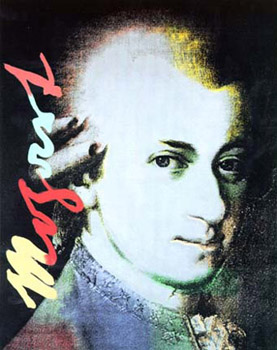 Steve Kaufman Limited Edition Silkscreen on Canvas:"Mozart (State I)"