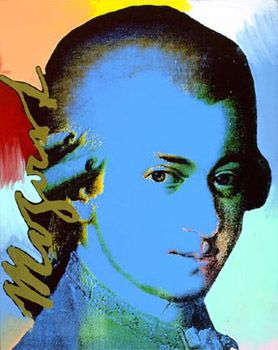 Steve Kaufman Limited Edition Silkscreen on Canvas:"Mozart (State II)"