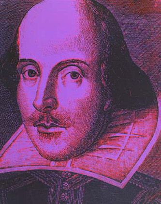 Steve Kaufman Limited Edition Silkscreen on Canvas:"Shakespear (State I)"