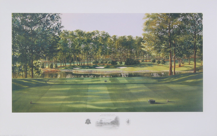Steve Lotus Handsigned and Numbered Limited Edition Print:"2001 Atlanta Club Highlands Hole #17"