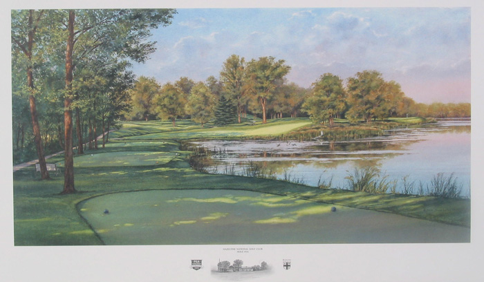 Steve Lotus Handsigned and Numbered Limited Edition Print:"2002 Hazeltine Ntl Golf Club Hole #16"