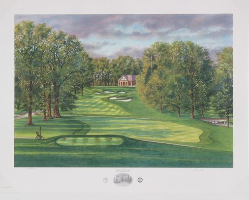 Steve Lotus Handsigned and Numbered Limited Edition Print:"2003 Oak Hill CC Hole #13"