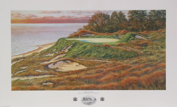 Steve Lotus Handsigned and Numbered Limited Edition Print:"2004 Whistling Straits -Kohler Hole #17"