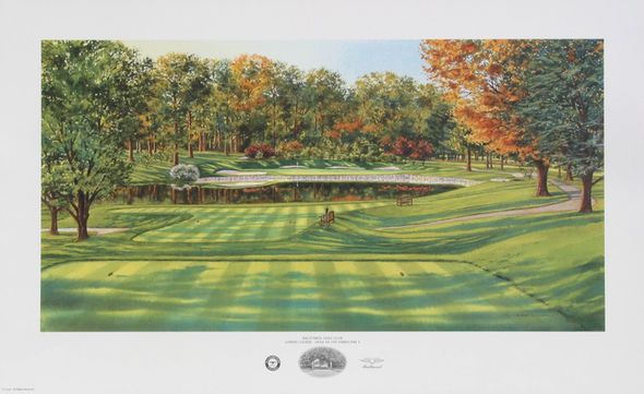 Steve Lotus Handsigned and Numbered Limited Edition Print:"2005 Baltusrol CC Hole #4"