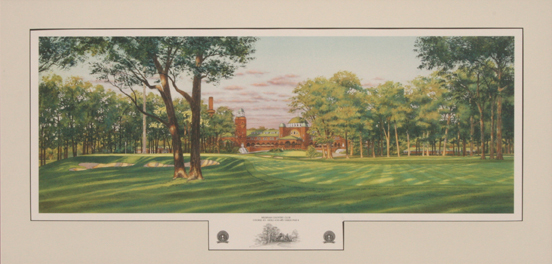Steve Lotus Handsigned and Numbered Limited Edition Print:"2006 Medinah CC Hole #18 Panoramic"