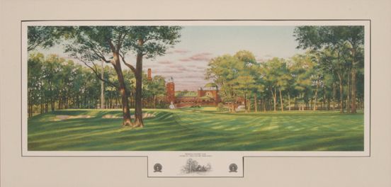 Steve Lotus Handsigned and Numbered Limited Edition Print:"2006 Medinah CC Hole #18 Panoramic"