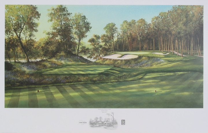 Steve Lotus Open Edition Print:"2000 John Deer TPC Deere Run Hole #16"