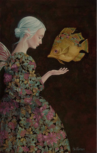 James Christensen Limited Edition Artist's Proof Canvas:"Finding Your Fish""