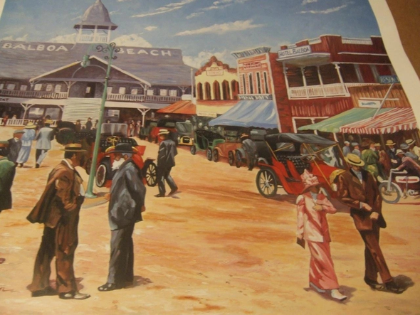 Steve Simon Artist Signed Print: "Balboa Circa 1911"