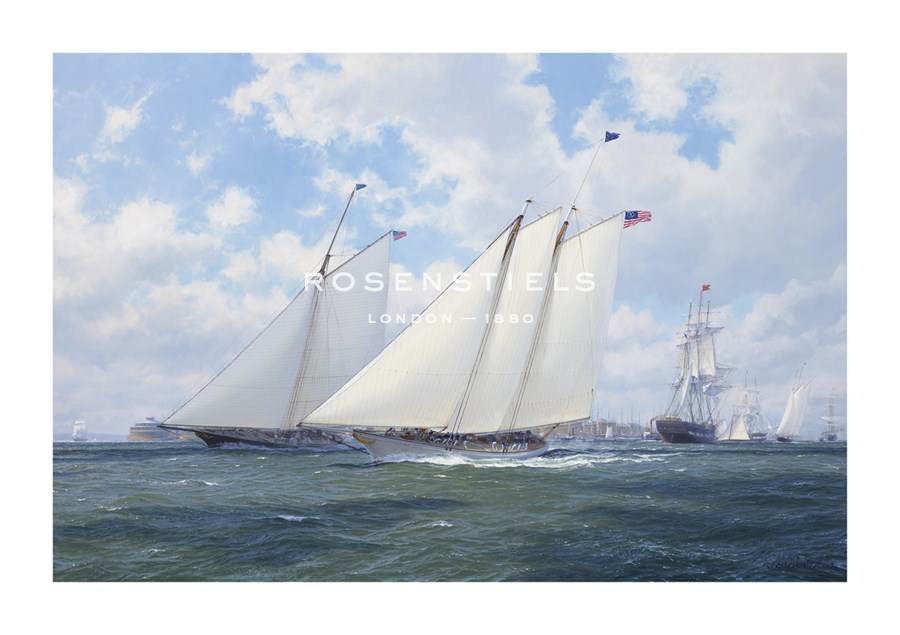 Steven Dews Hand Numbered Limited Edition Print on Paper :"America racing Maria, New York 1851"