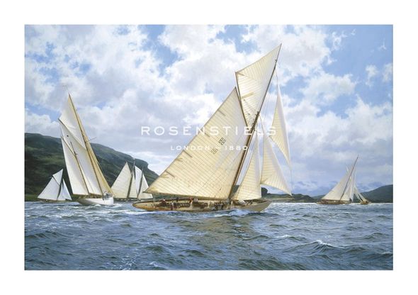 Steven Dews Hand Numbered Limited Edition Print on Paper :"Moonbeam at Fife Regatta"