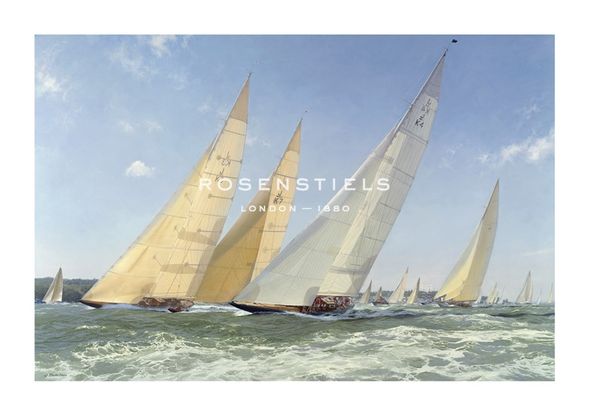 Steven Dews Hand Numbered Limited Edition Print on Paper :"Race Start off Cowes, America's Cup Jubilee, August 2001"