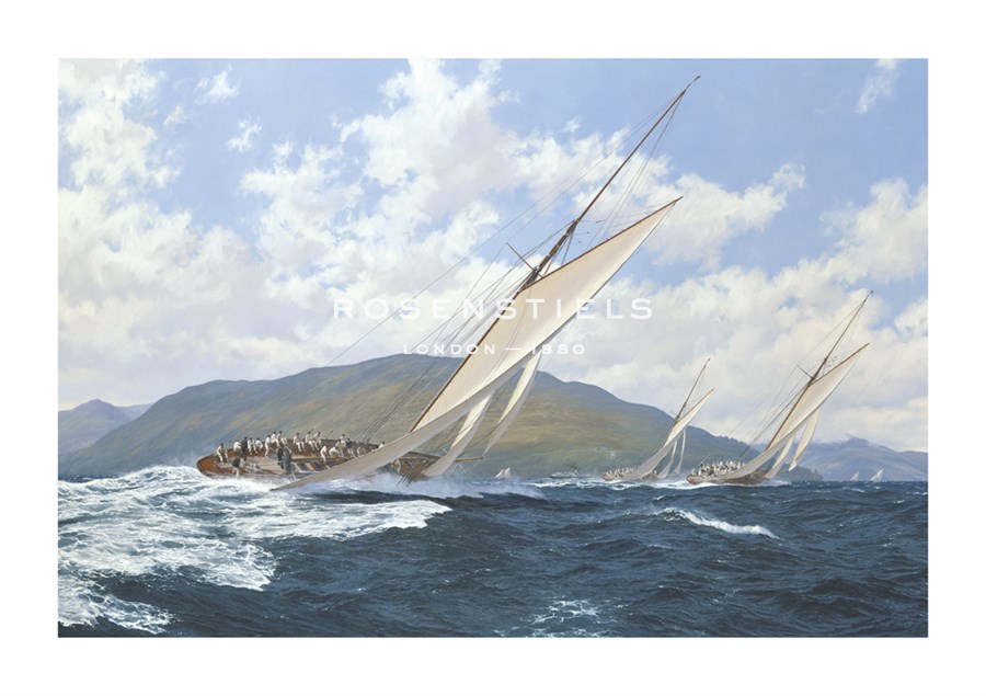 Steven Dews Hand Numbered Limited Edition Print on Paper :"Valkyrie Racing On The Clyde"