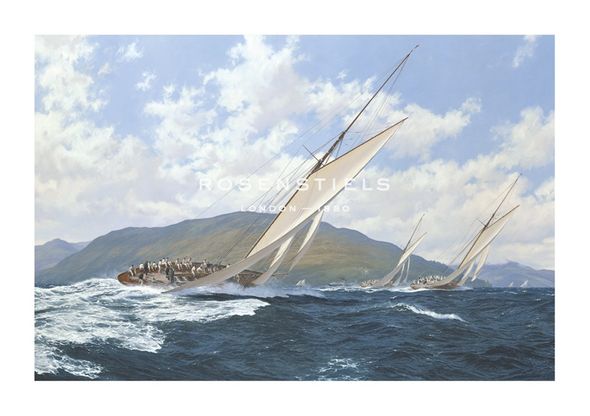 Steven Dews Hand Numbered Limited Edition Print on Paper :"Valkyrie Racing On The Clyde"