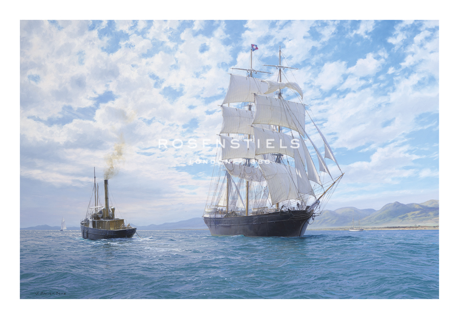 Steven Dews Hand Numbered Limited Edition Print on Paper :"City of Adelaide outward bound, Spencer Gulf, South Australia"