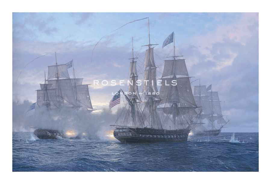 Steven Dews Hand Numbered Limited Edition Print on Paper :"Making Sternway until the Smoke Clears"