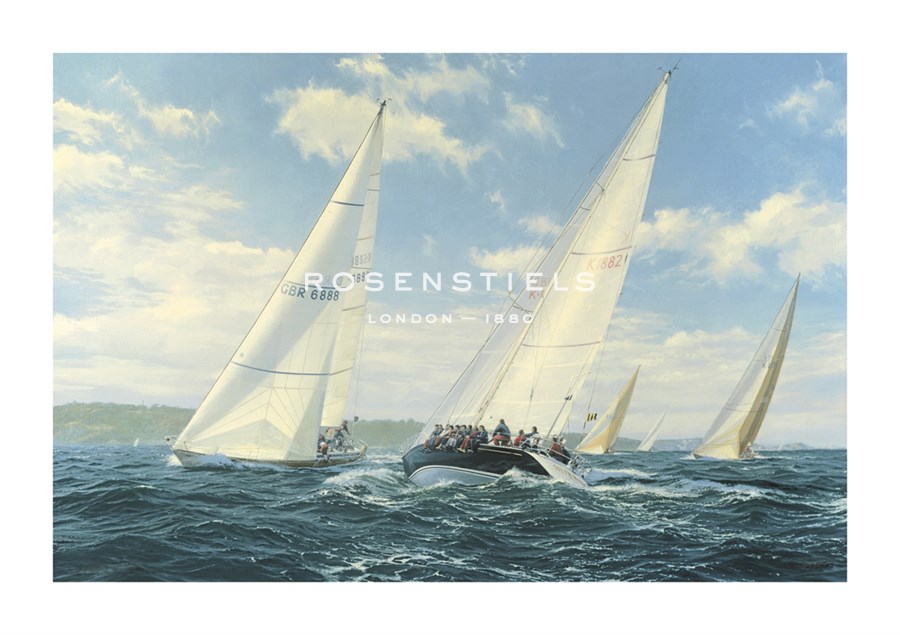 Steven Dews Hand Numbered Limited Edition Print on Paper :"Tacking Duel"