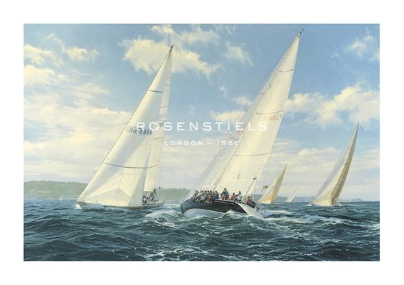 Steven Dews Hand Numbered Limited Edition Print on Paper :"Tacking Duel"