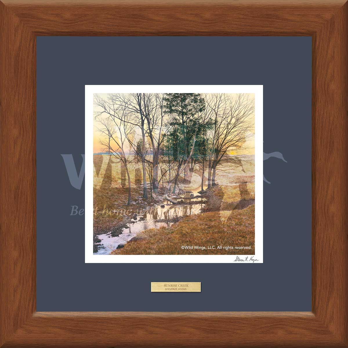 Steven R. Kozar Designer Framed Print:"Sunrise Creek Print"