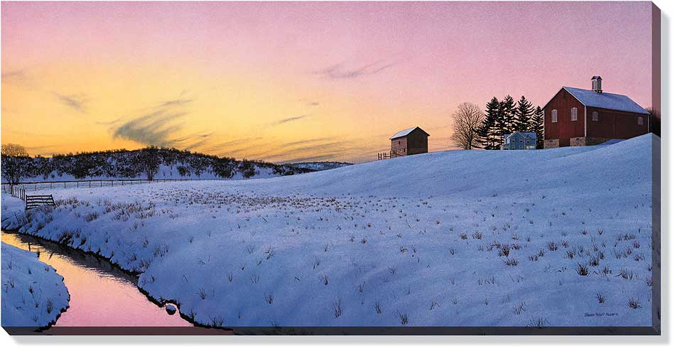 Steven R. Kozar Open Edition Gallery Wrap Canvas: "Evening Creek Farm"