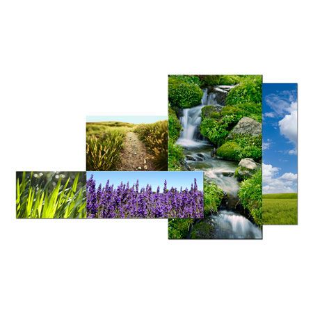 Studio EL Collection Limited Edition Ready to Hang Giclee on Acrylic Bamboo and Canvas: "Zen Landscape VII"