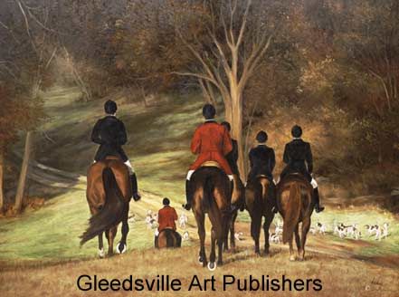 Sue Kelleher Handsigned and Numbered Limited Edition Gallery Giclee Paper: "Off to the Hunt"