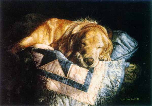 Suellen Ross Signed Open Edition Print: "Snooze"