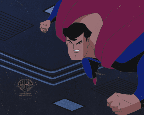 Superman the Animated Series Original Production Cel: "Superman"