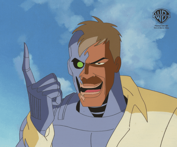 Superman the Animated Series Original Production Cel With Matching Drawing: "Metallo"