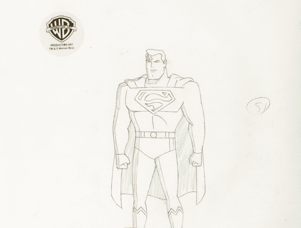 Superman the Animated Series Original Production Drawing: "Superman"