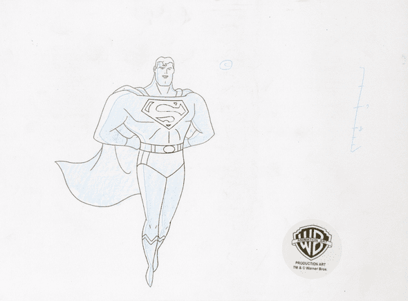 Superman the Animated Series Original Production Drawing: "Superman"