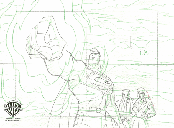 Superman the Animated Series Original Production Drawing: "Superman"