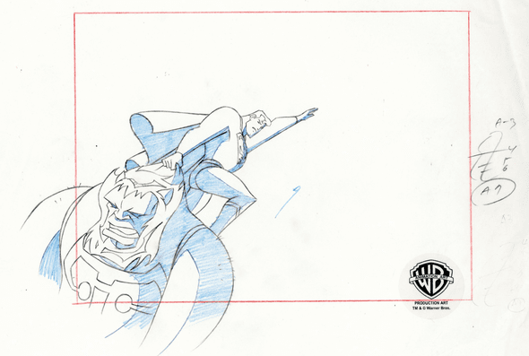 Superman the Animated Series Original Production Drawing: "Superman"