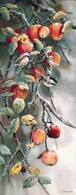 Susan Bourdet Limited Edition Print: "Chicadees and Apples"